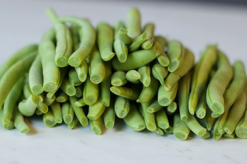 Trimmed green beans
